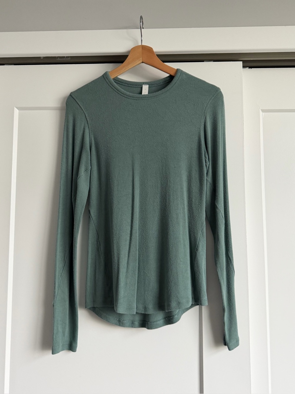Lululemon Long Sleeve Crewneck Top in Sage Green